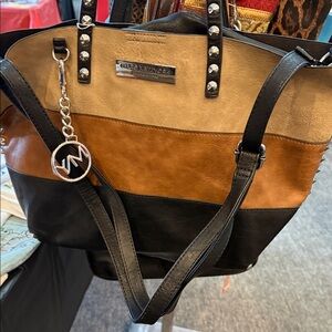Chic Black and Brown Tote Bag